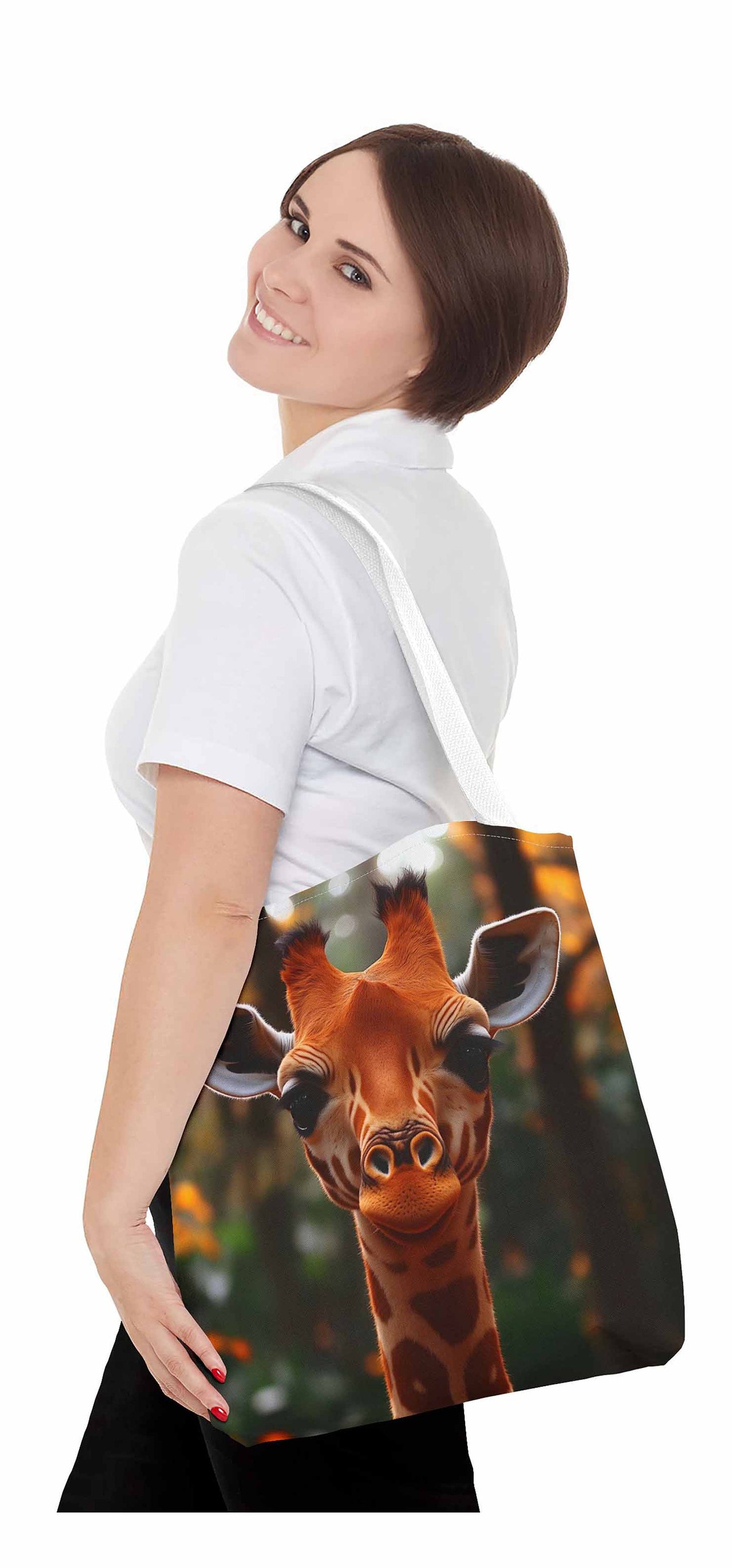 Curious Giraffe Tote Bag
