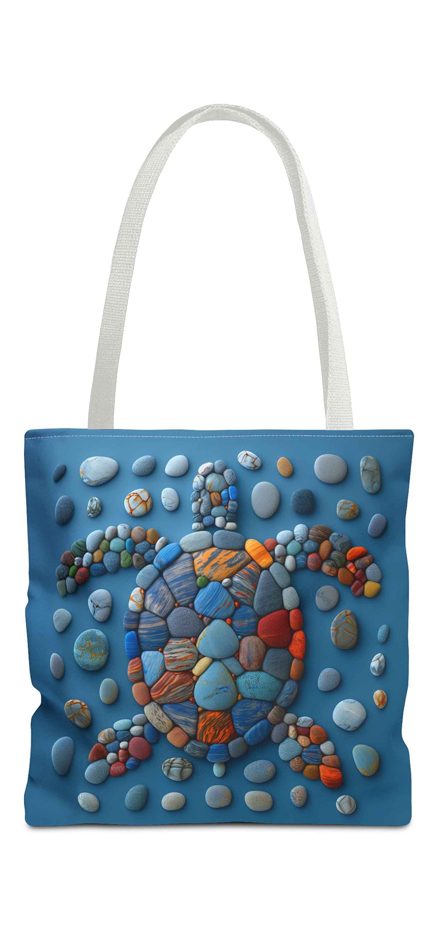 Pebble Mosaic Turtle Tote Bag