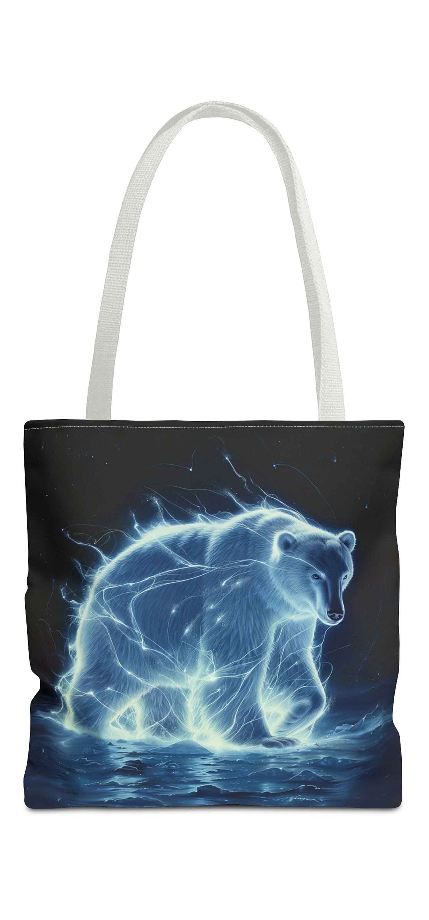 Luminous Polar Bear Tote Bag