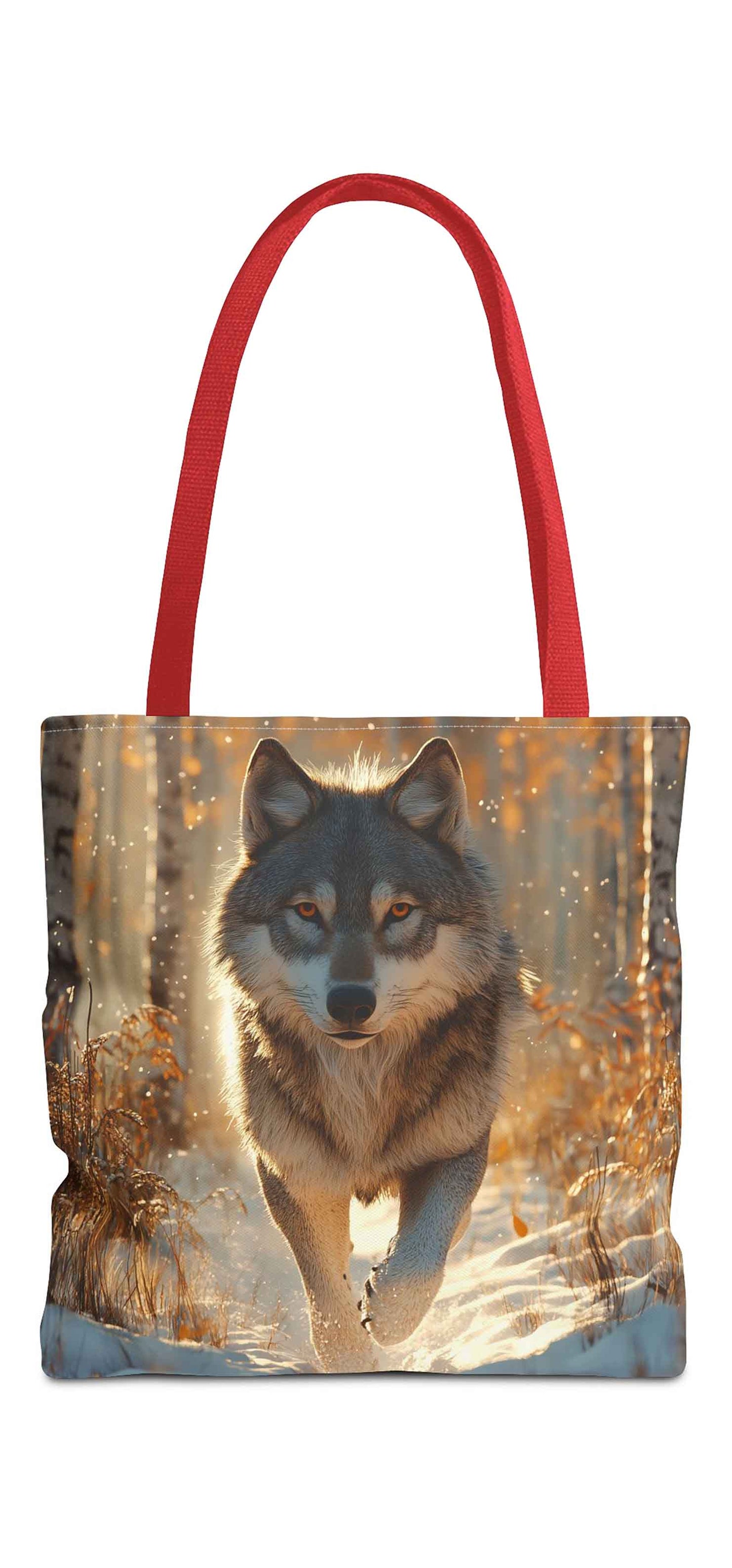 Guardian of the Golden Forest Wolf Tote Bag