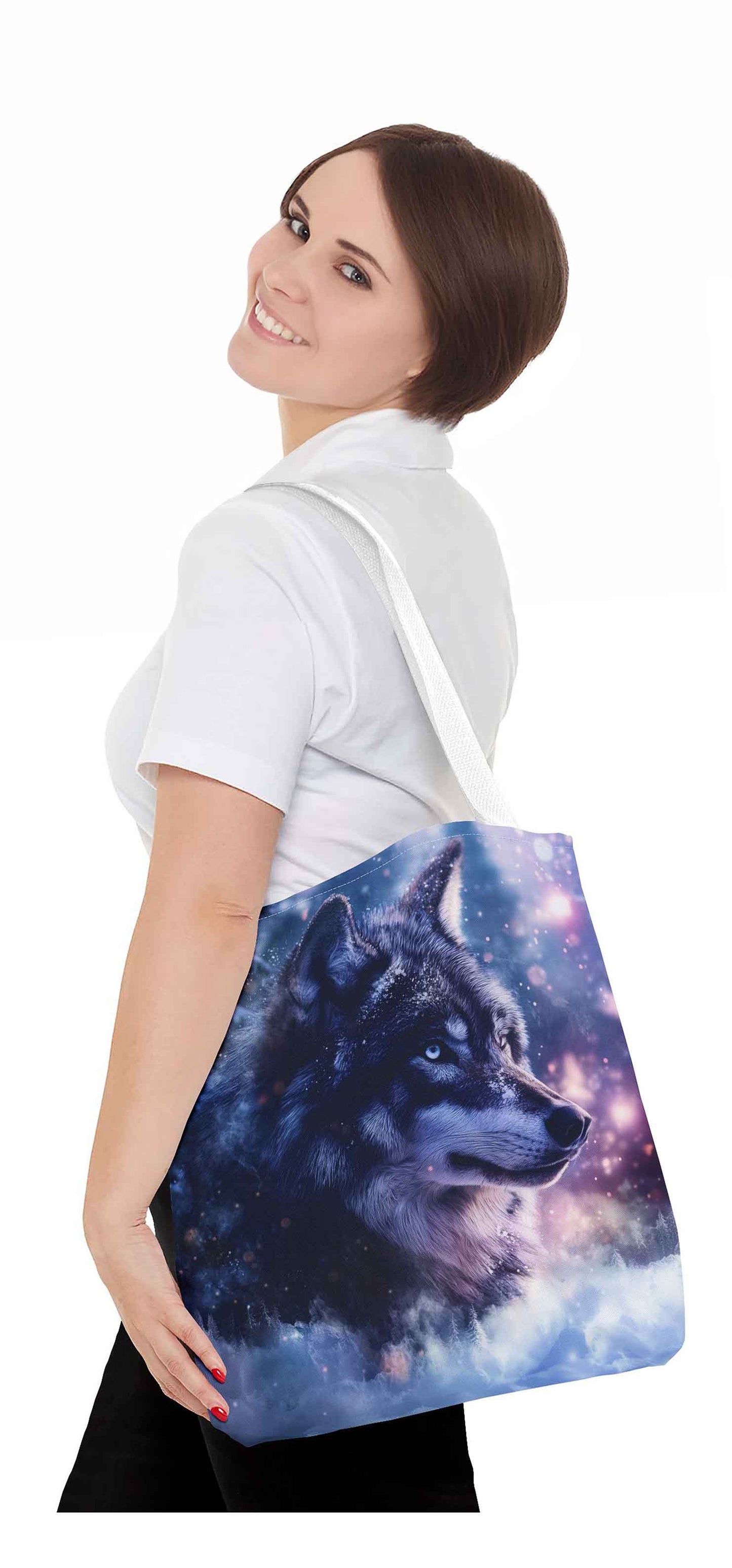 Frosted Wolf Tote Bag